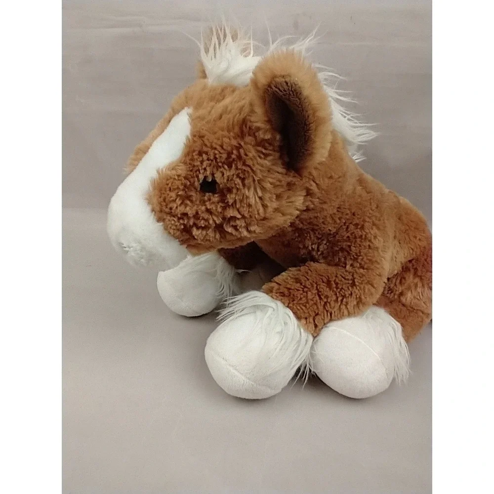 Build-A-Bear Workshop Pawsome Pony Clydesdale Horse Plush BAB Brown White
